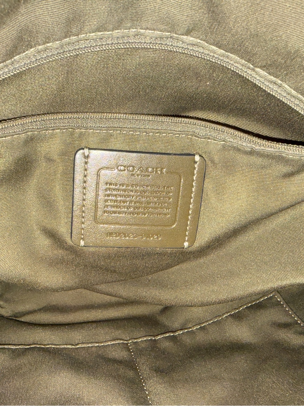 Coach Laurel Dark Olive Leather shoulder Bag with Silver Hardware - Picture 5 of 8